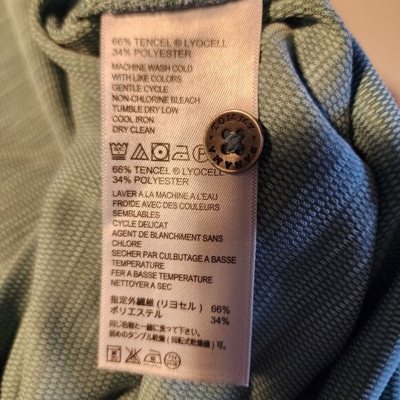 Tommy Bahama Mens Polo Shirt Size L Short Sleeve Button-Up Green - Picture 11 of 13